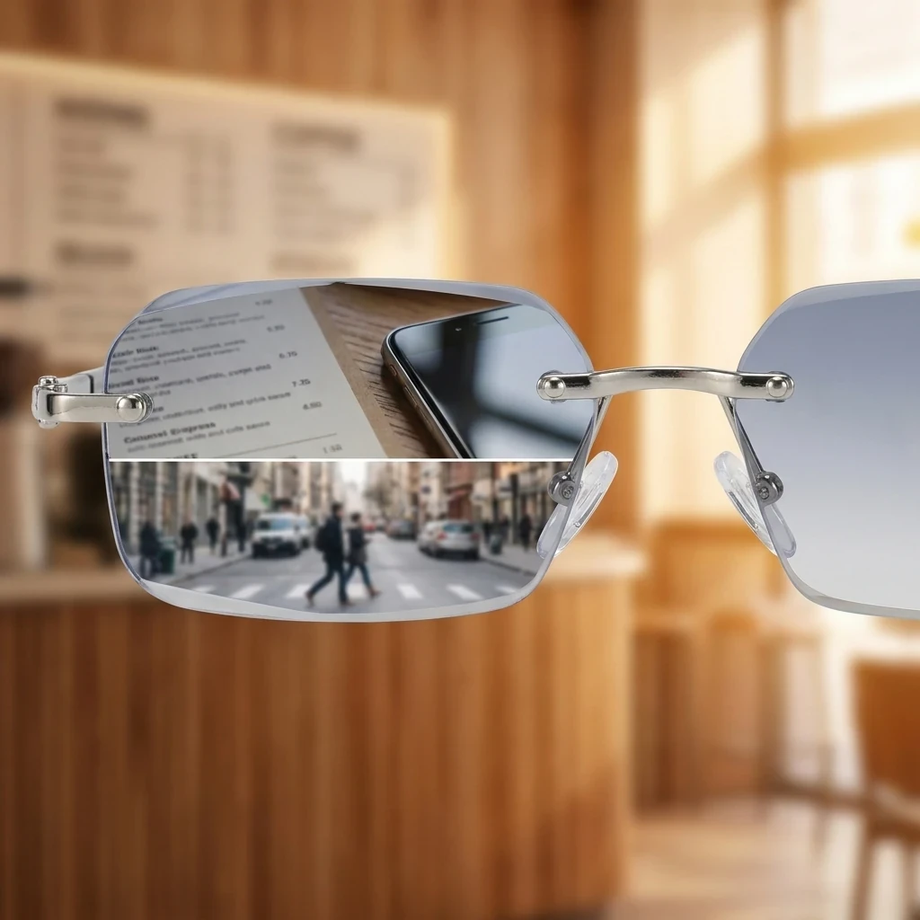 Near and far focus through BlueLume lenses